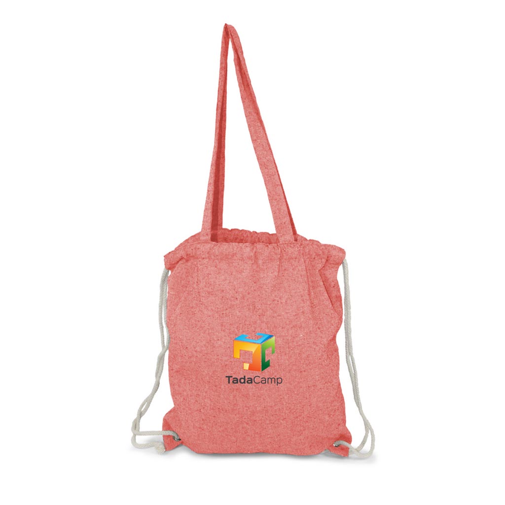 Sac en coton recycl 2 en 1 sac  cordon et sac shopping | Jamarion